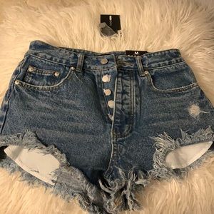 High rise jean shorts